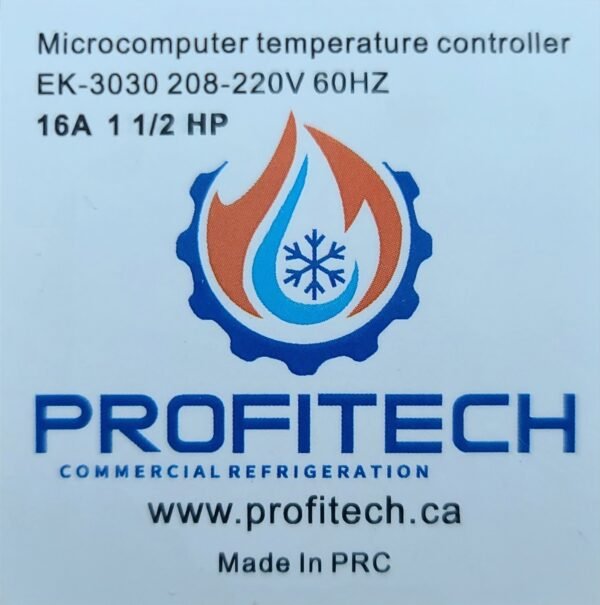 PROFITECH Universal Refrigeration Digital Controller EK-3030 16A 208-230V60HZ 1 1/2HP