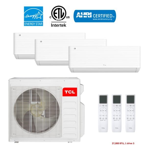 Heat Pump 27,000 BTU Tri Zone TCL Unit (Up to -25C)