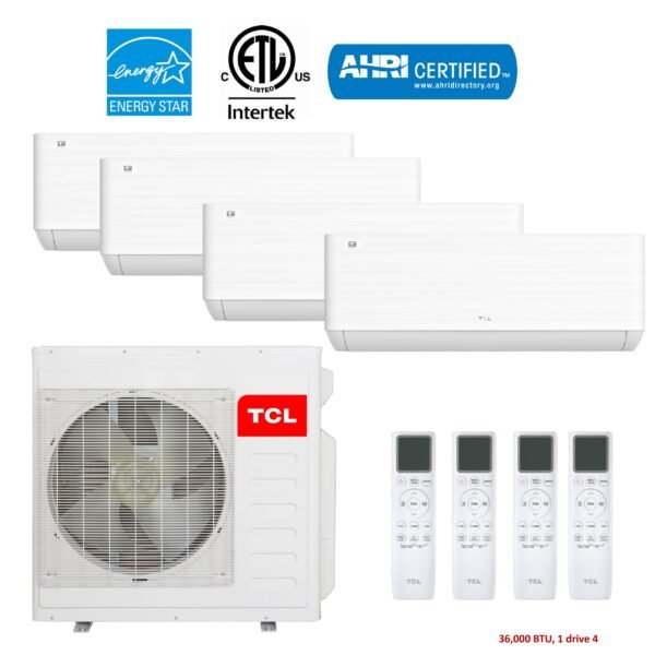Heat Pump 36,000 BTU Quad Zone TCL Unit (Up to -25C)
