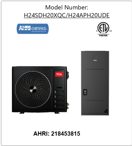 TCL Apex XS Series Unitary Heat Pump System 2 Ton (24.000 BTU)