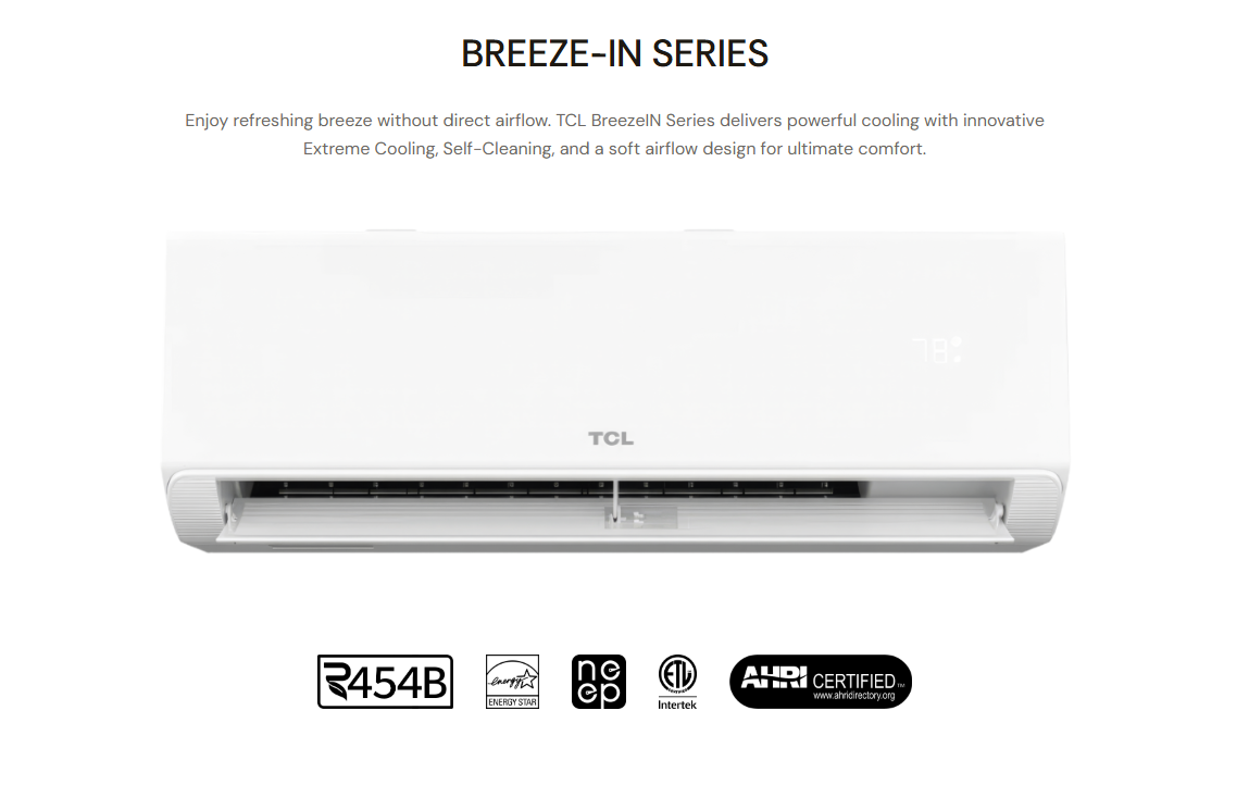 TCL BreezeIN Series Ductless Mini Split Heat Pump 18.000 BTU